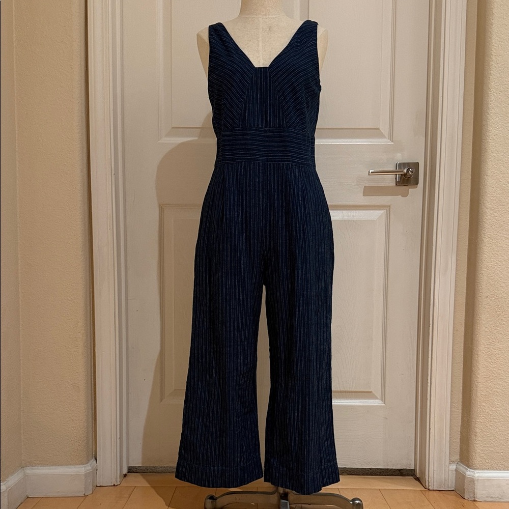 Banana Republic Linen Blend Sleeveless Jumpsuit